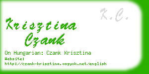 krisztina czank business card